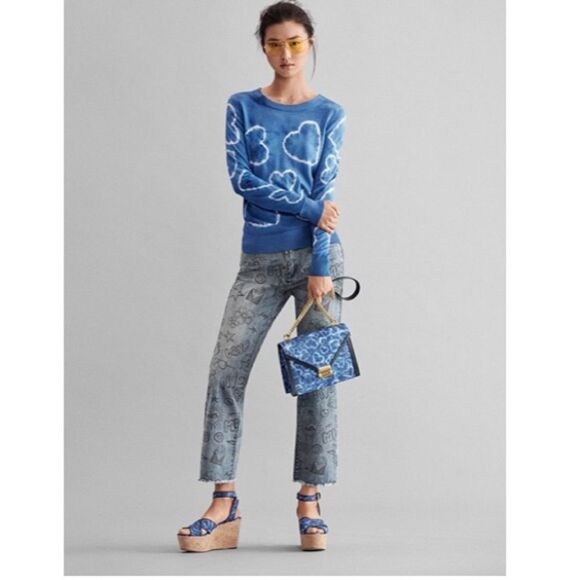 MICHAEL KORS SKETCH-PRINT CROPPED JEANS NWT - Picture 2 of 3